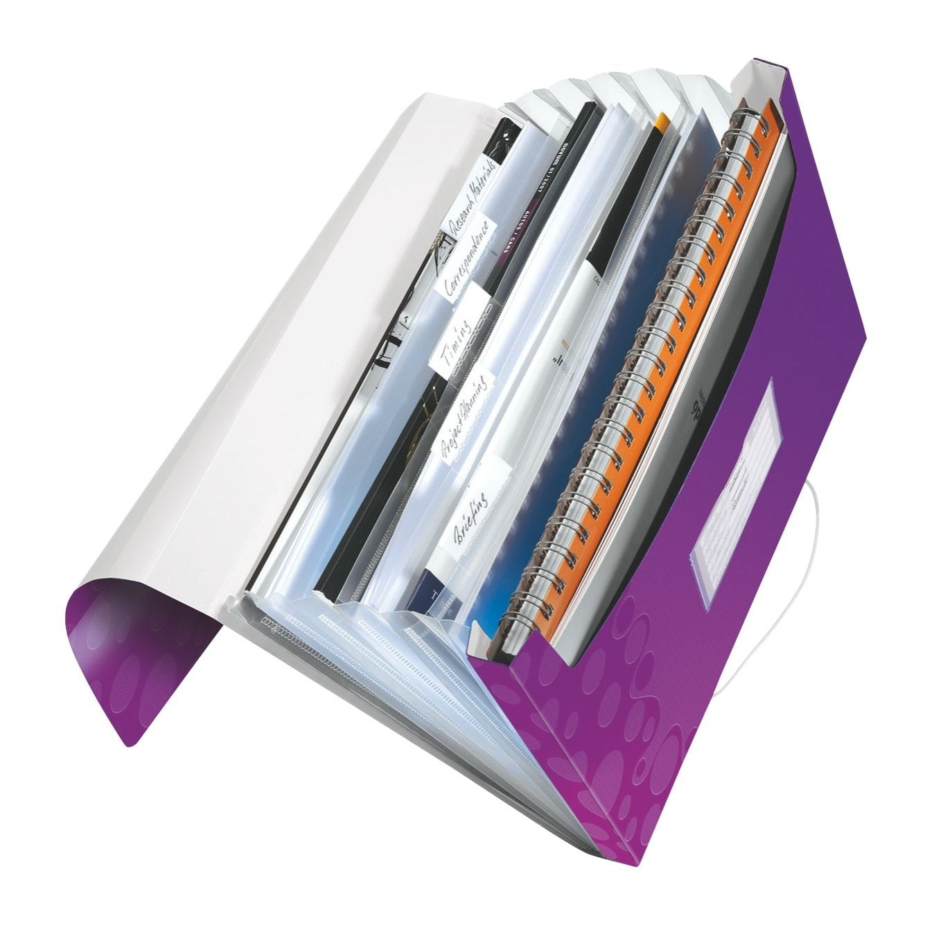 Mapa proiect din plastic, A4, PP, 6 compatimente, 250 coli - LEITZ WOW