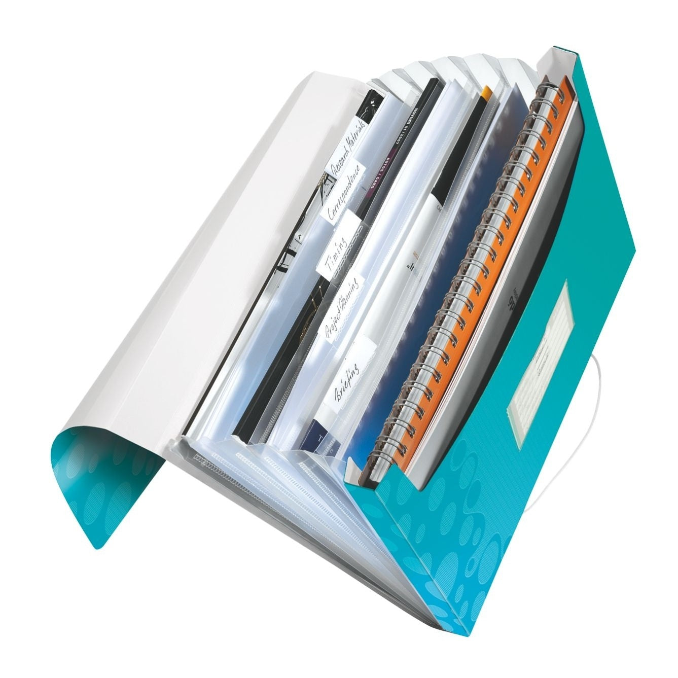 Mapa proiect din plastic, A4, PP, 6 compatimente, 250 coli - LEITZ WOW