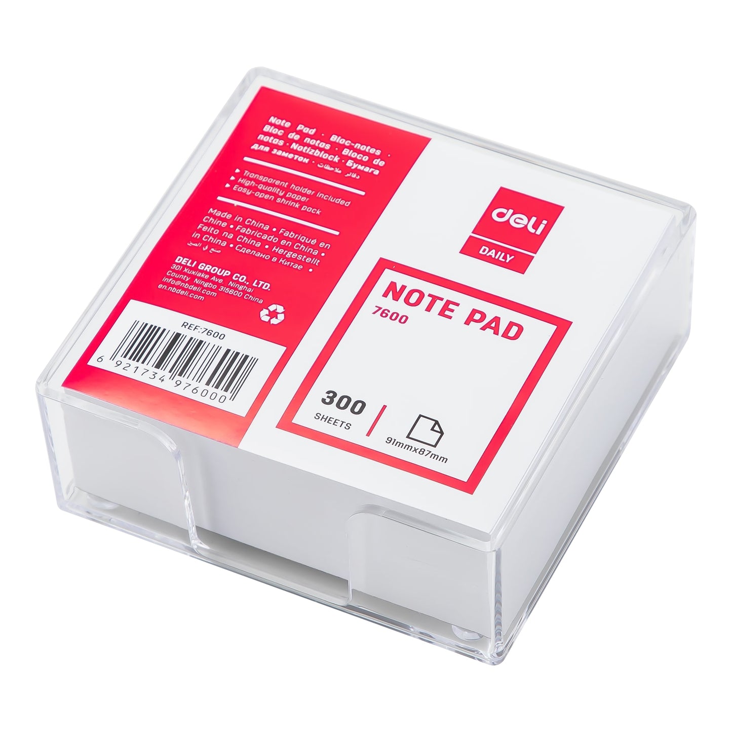 Reverva cub hartie, 91 x 87, 300 file, cu suport - Deli