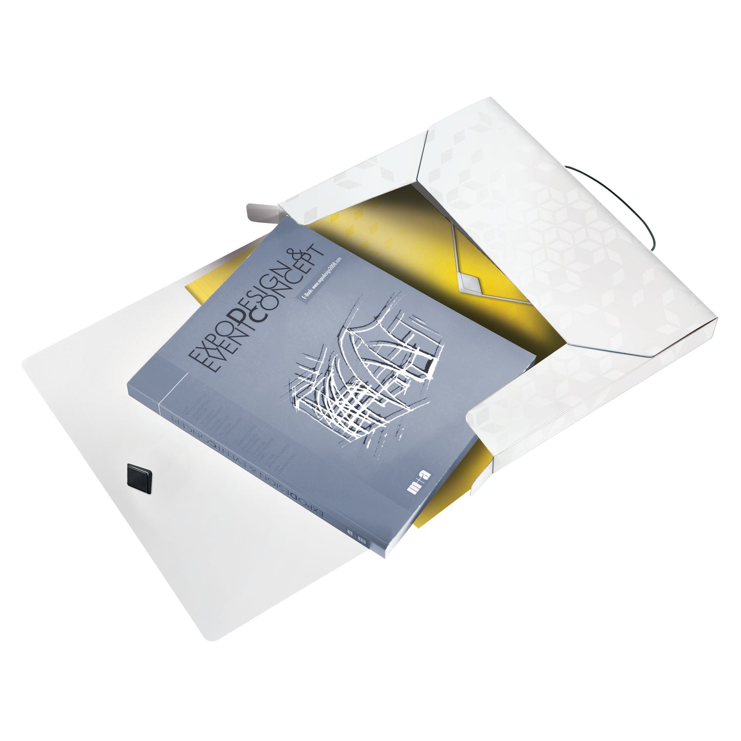 Mapa din plastic cu burduf, A4, cu elastic, 250 coli - LEITZ WOW Jumbo