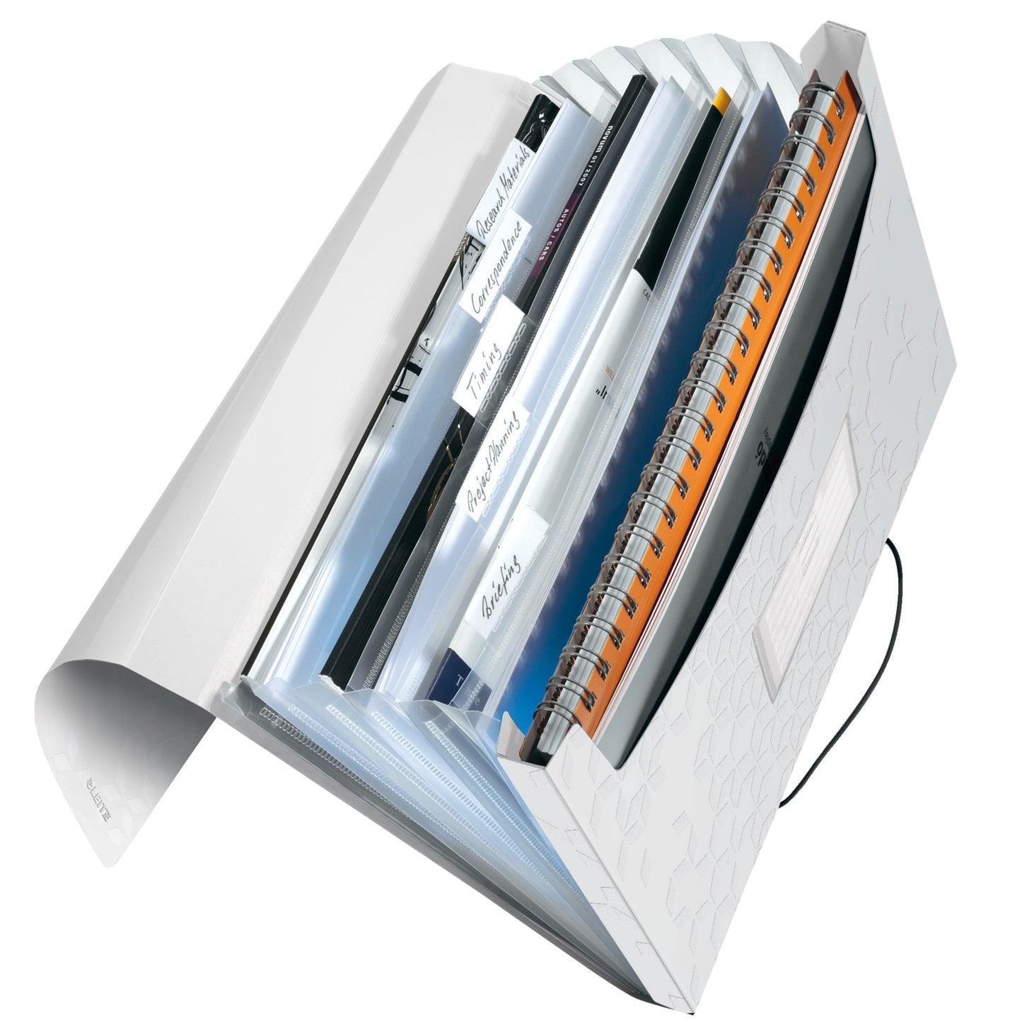 Mapa proiect din plastic, A4, PP, 6 compatimente, 250 coli - LEITZ WOW