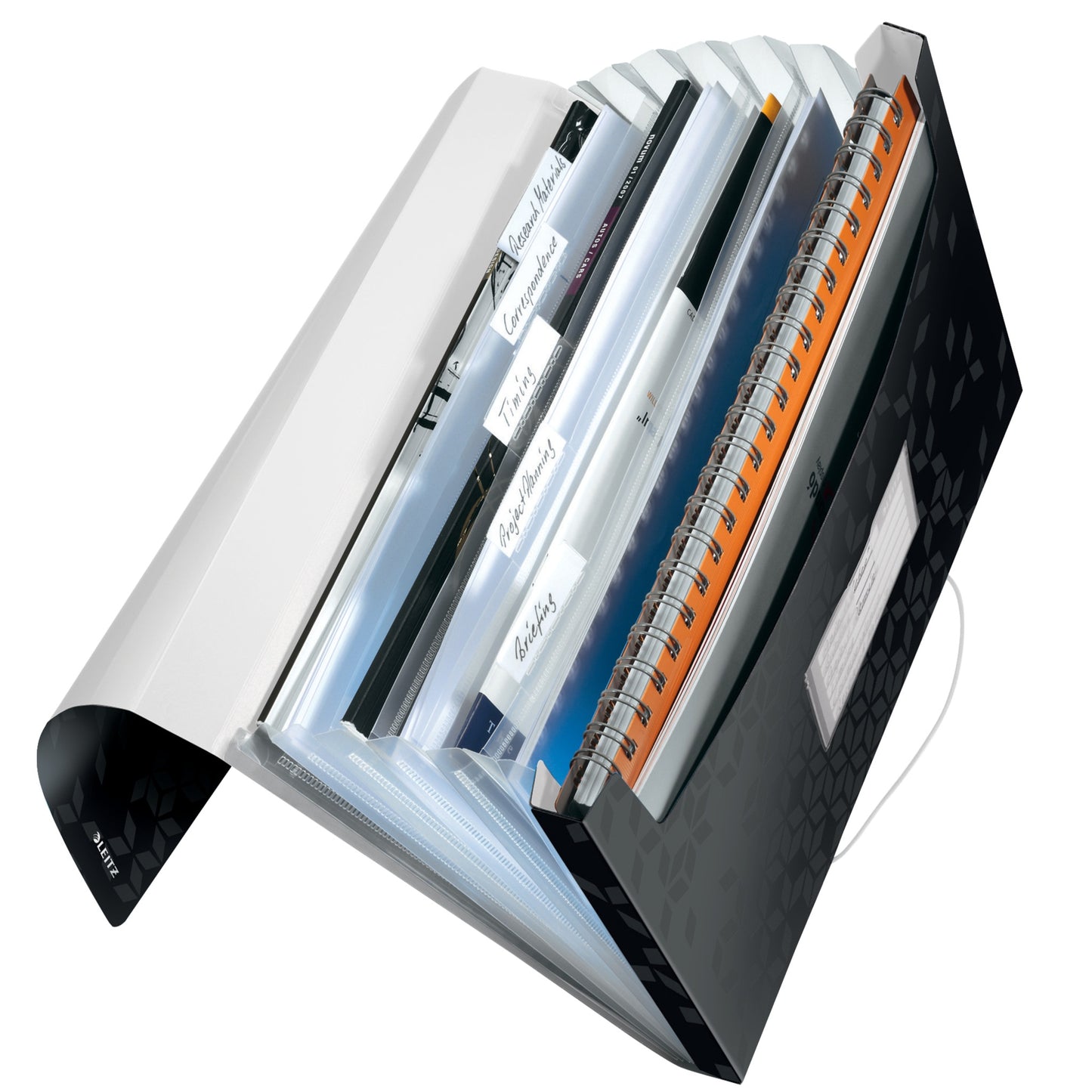 Mapa proiect din plastic, A4, PP, 6 compatimente, 250 coli - LEITZ WOW