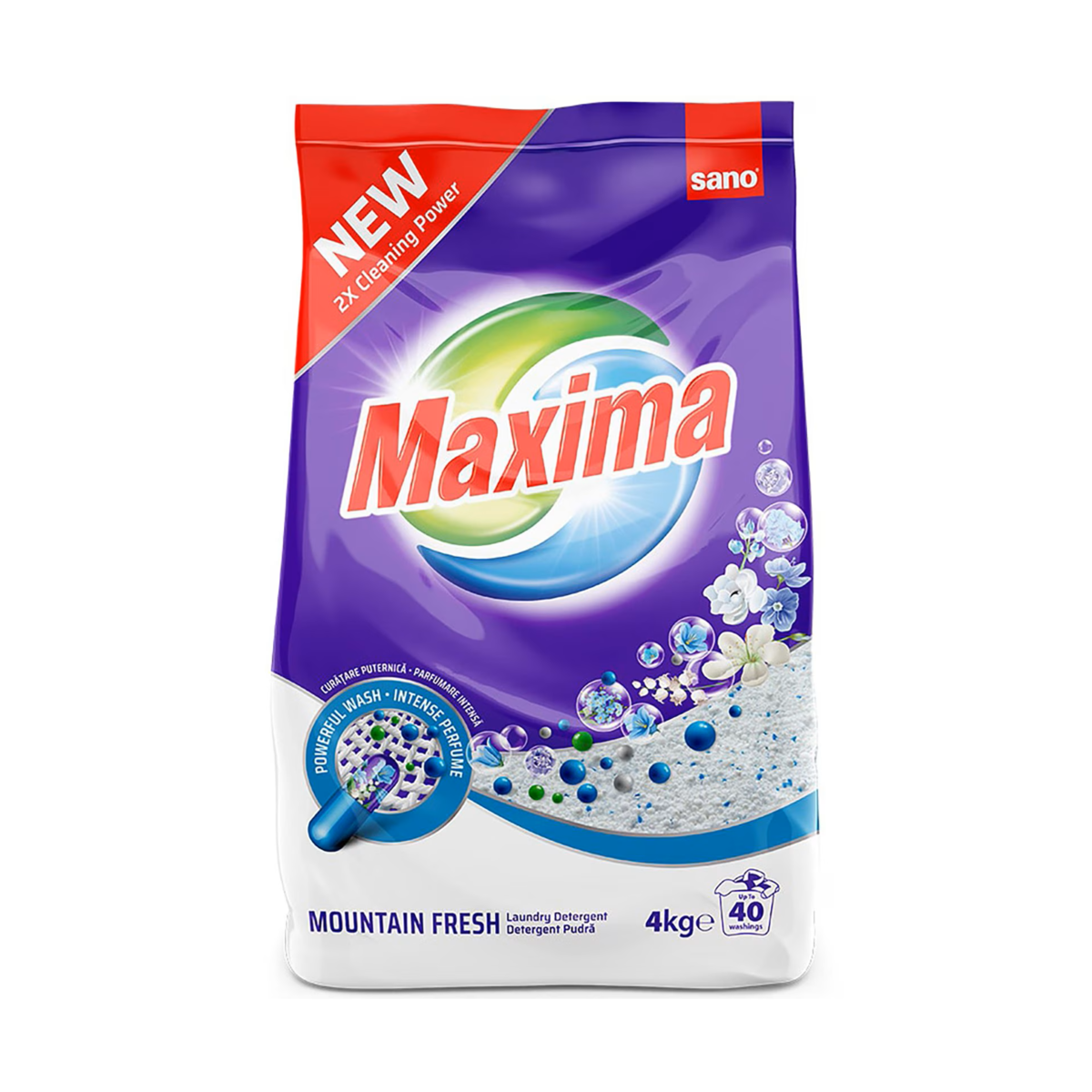 Detergent rufe, pudra Maxima 4kg - Sano
