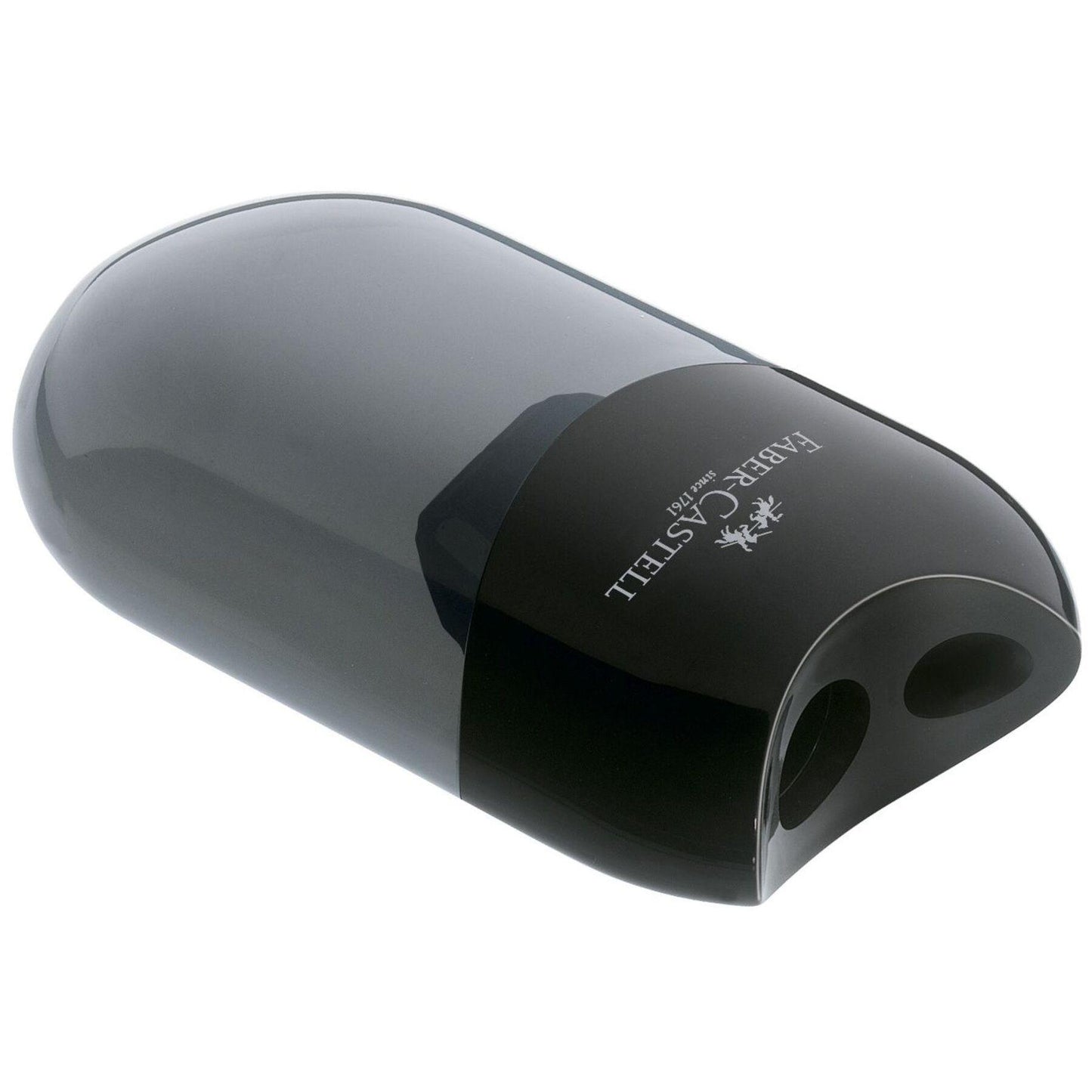 Ascutitoare plastic dubla cu container neagra - FABER CASTELL