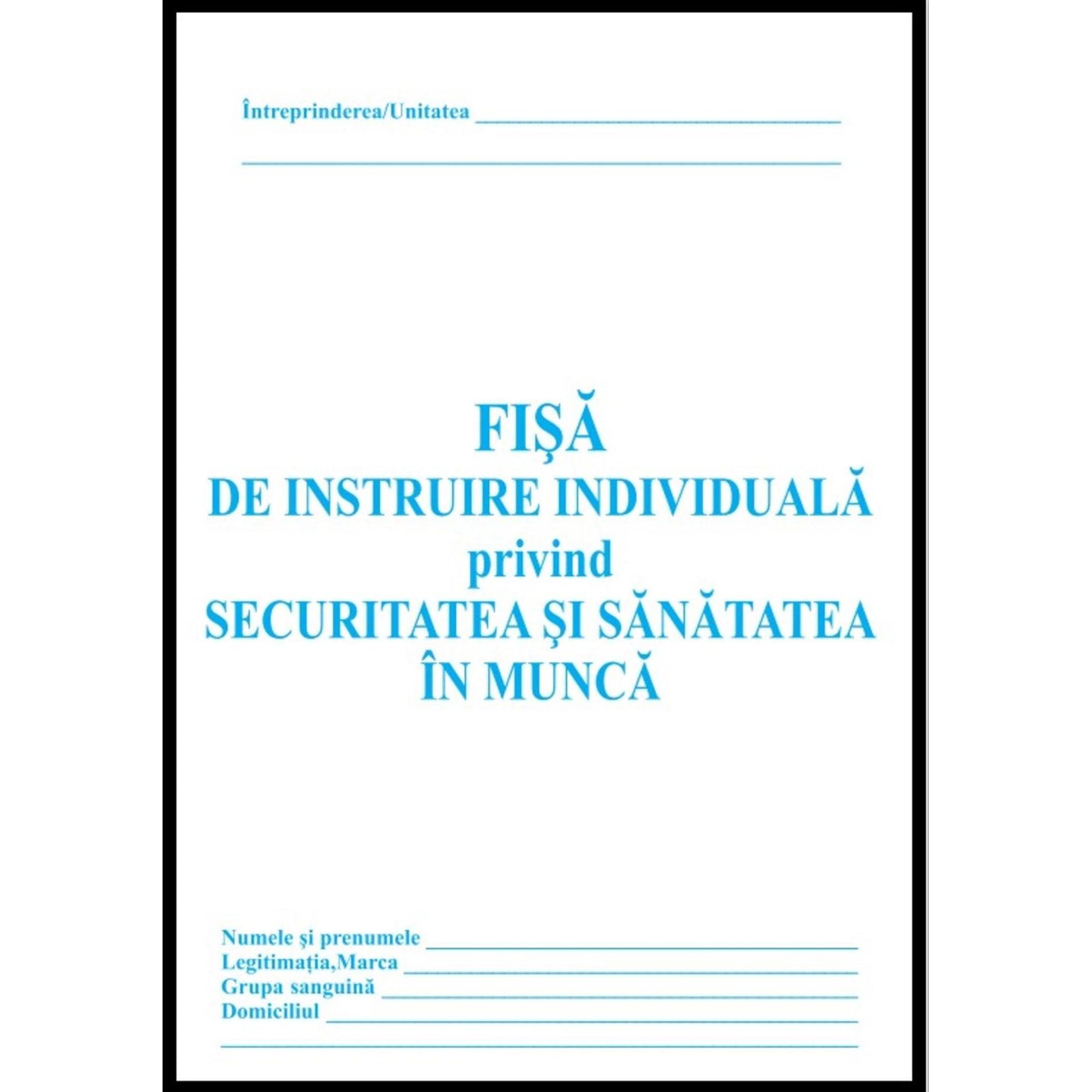 Fisa individuala protectia muncii (SSM)