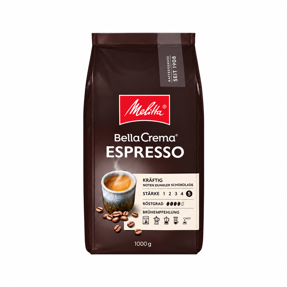 Cafea boabe, 1000 gr - Melitta BellaCrema Espresso