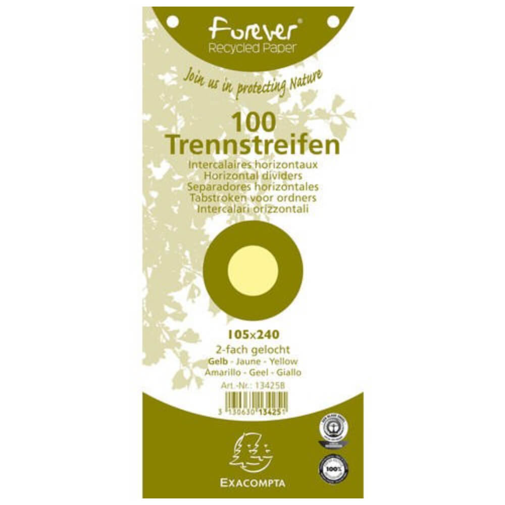 Separatoare biblioraft, carton, 105 x 240 mm, 100 buc/set - EXACOMPTA