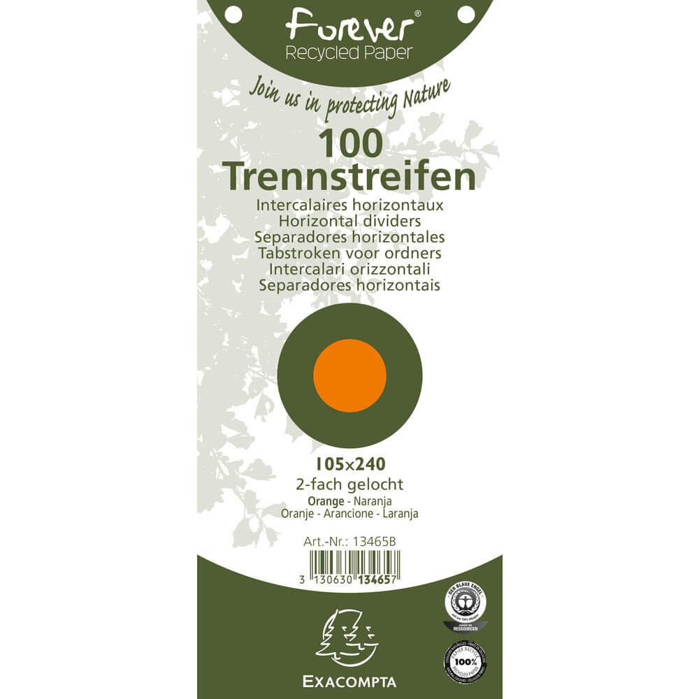 Separatoare biblioraft, carton, 105 x 240 mm, 100 buc/set - EXACOMPTA