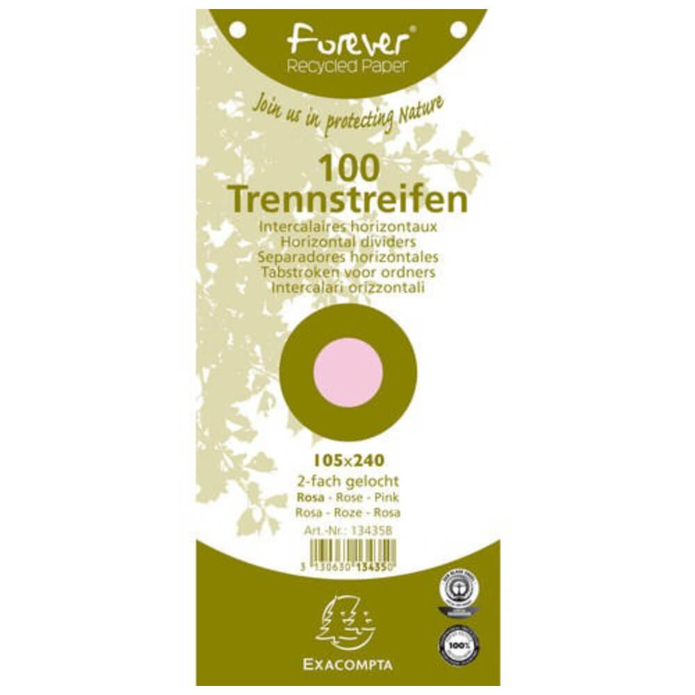 Separatoare biblioraft, carton, 105 x 240 mm, 100 buc/set - EXACOMPTA