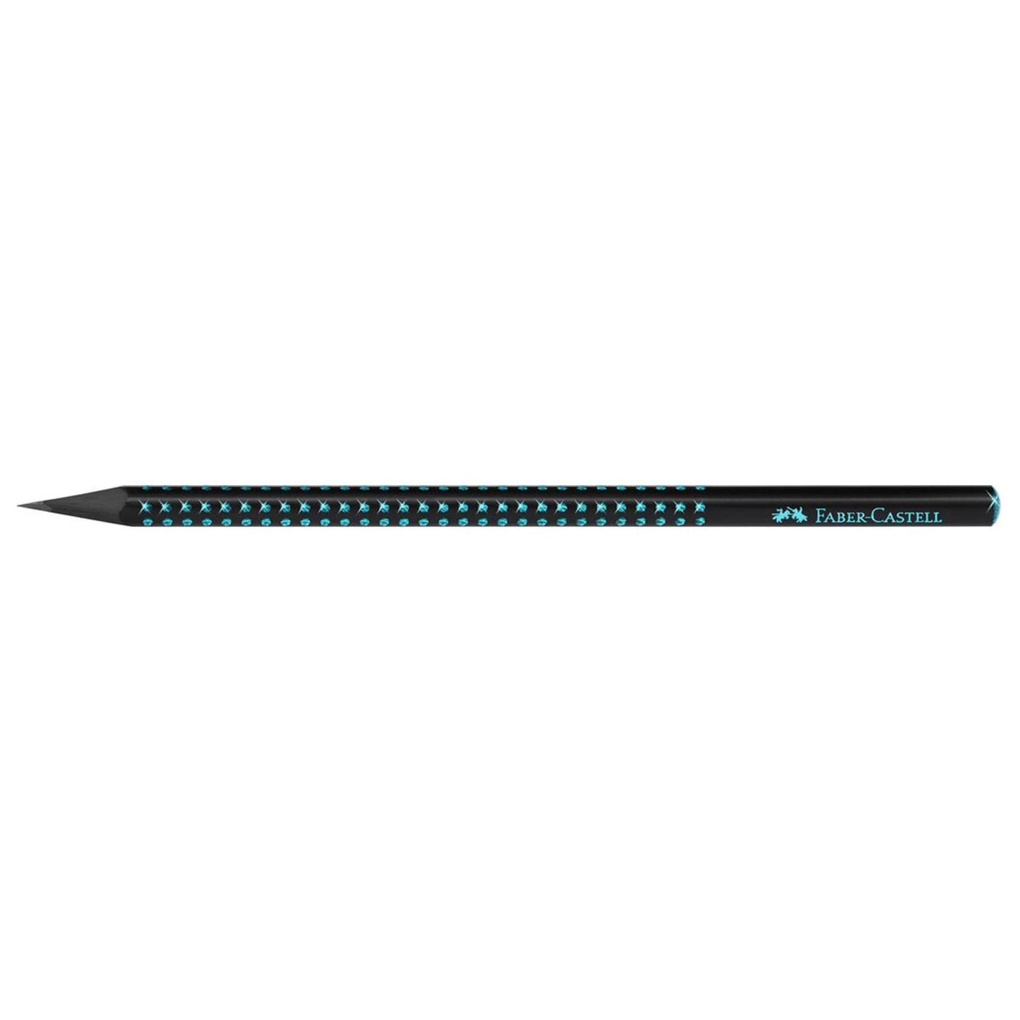 Creion grafit B grip sparkle lemn negru - FABER CASTELL