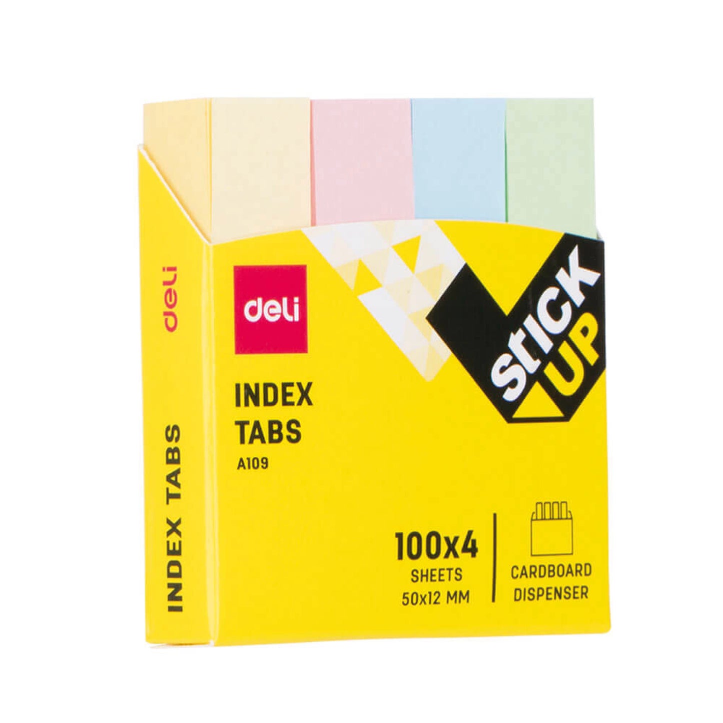 Index adeziv, hartie, 12 x 50 mm, 4 culori, 100 file - Deli