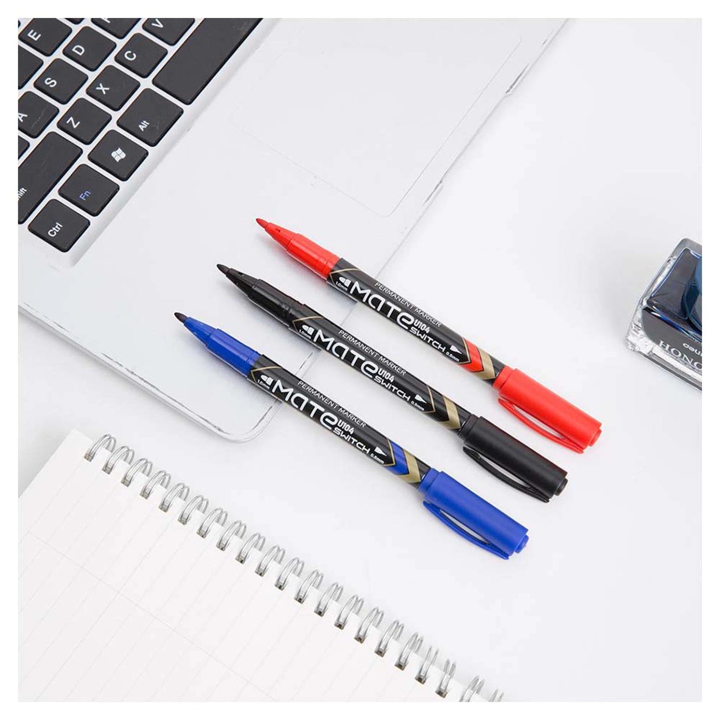 Marker permanent, cu 2 capete - Deli Mate U104