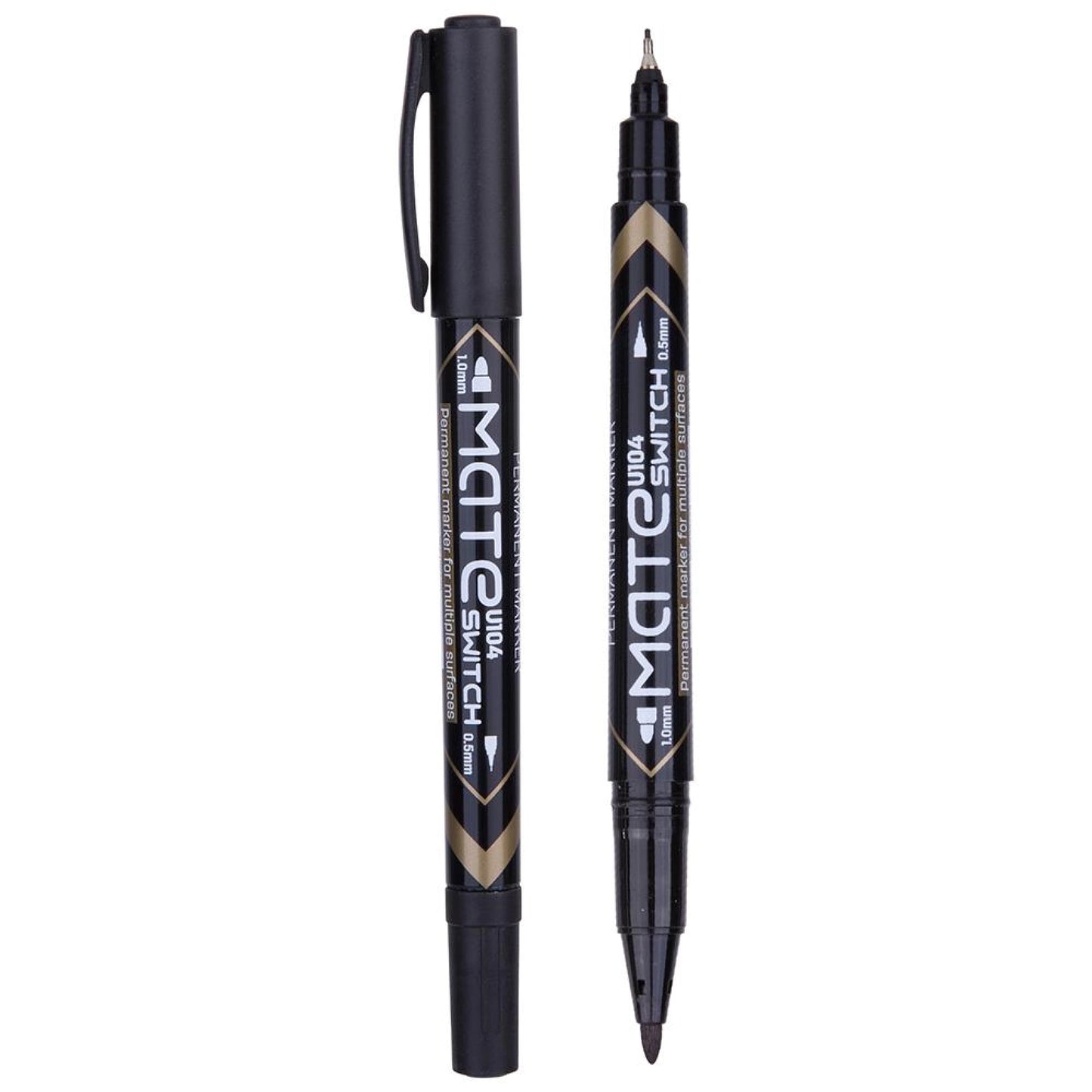 Marker permanent, cu 2 capete - Deli Mate U104