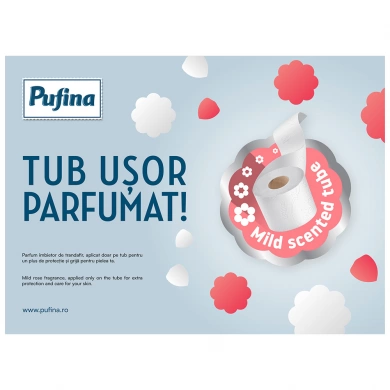Hartie igienica, 8 role, 3 straturi - Pufina