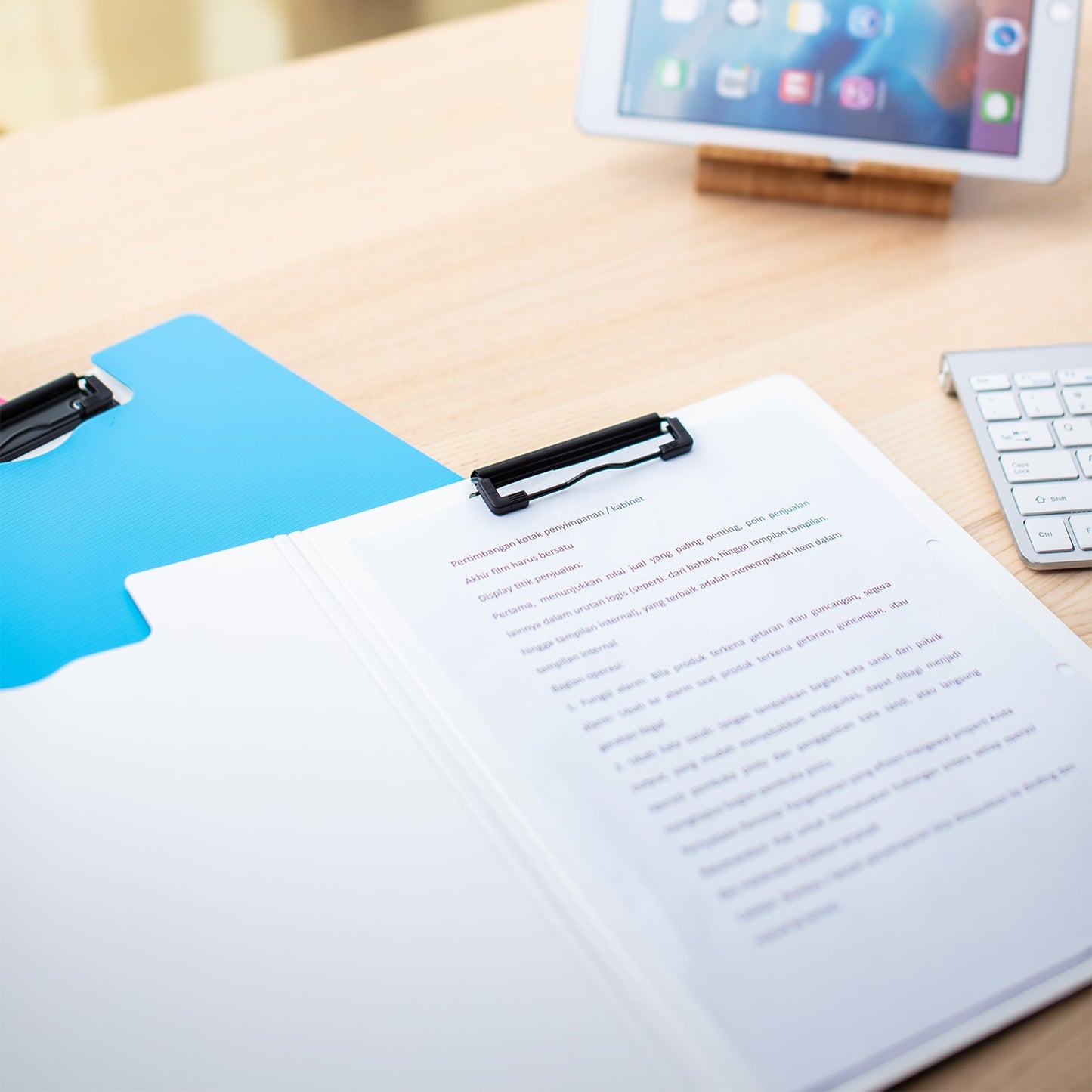 Clipboard dublu, A4, culori neon - Deli