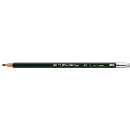 Creion grafit cu guma Castell 9000 - FABER CASTELL