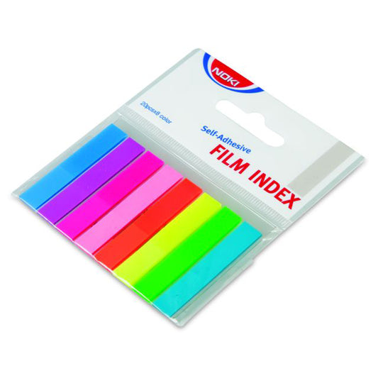 Index adeziv, plastic, 8 x 45 mm, 8 culori - Noki