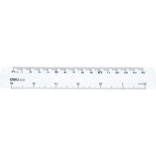Rigla transparenta 15 cm - DELI