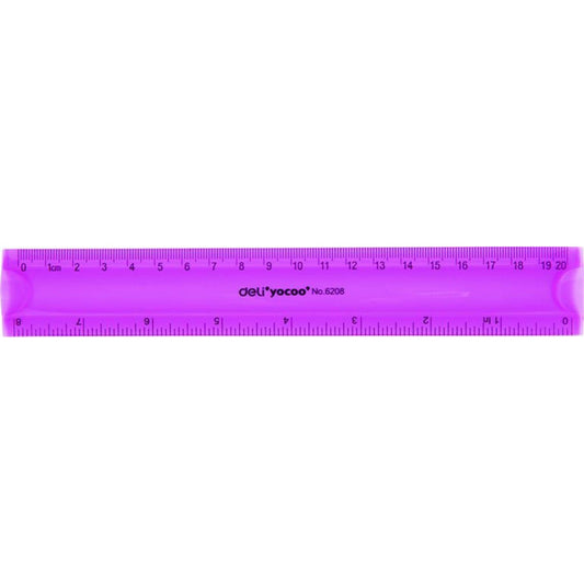 Rigla flexibila color 20 cm - DELI