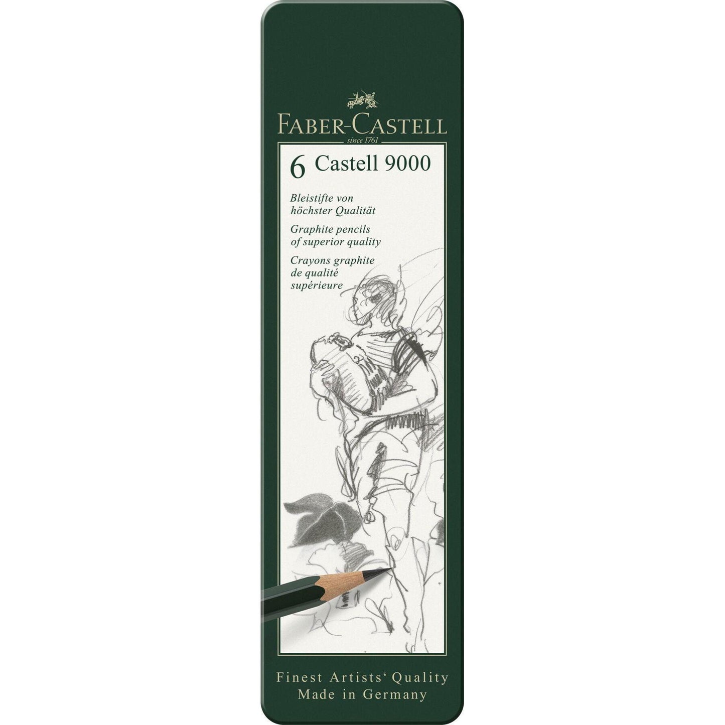 Creion grafit Castell 9000 6 buc/set - FABER CASTELL