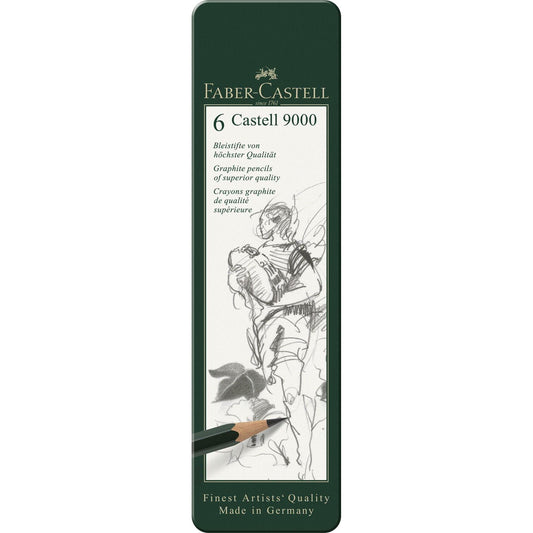 Creion grafit Castell 9000 6 buc/set - FABER CASTELL
