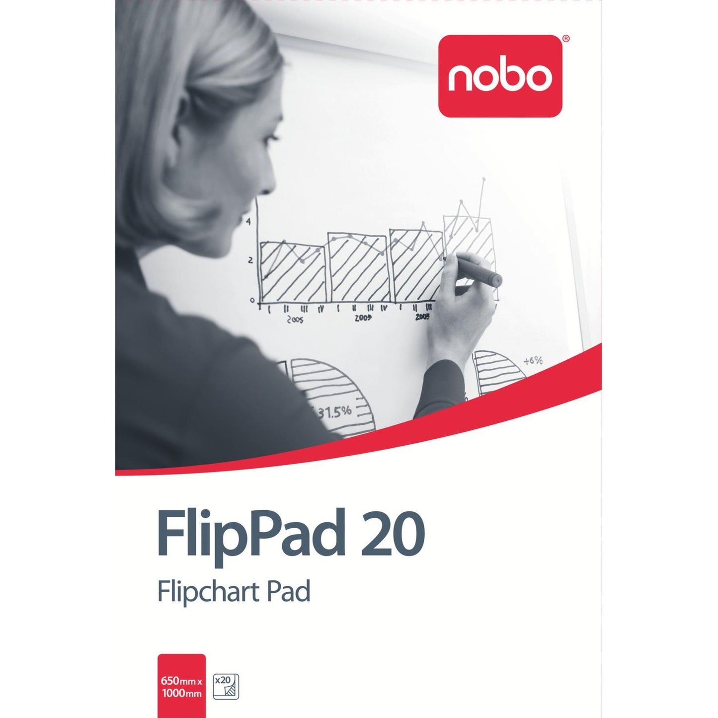 Hartie flipchart 65 x 95.5 cm 60G 20 file - NOBO