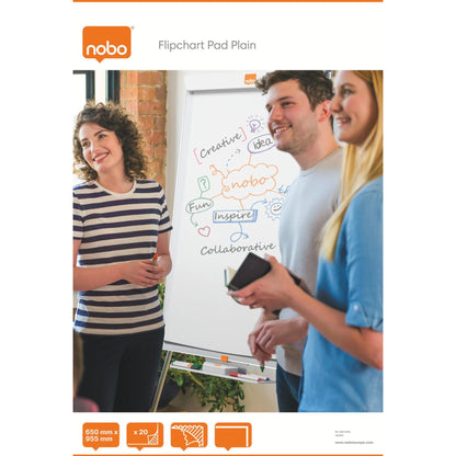 Hartie flipchart 65 x 95.5 cm 60G 20 file - NOBO