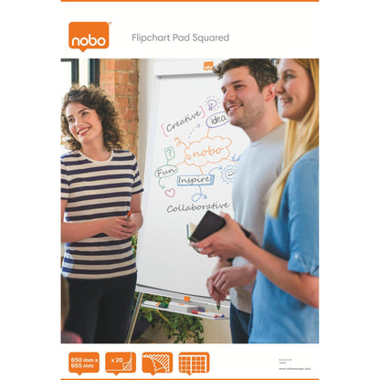 Hartie flipchart matem. 65 x 95.5 cm 60g 20 file - NOBO
