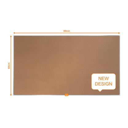 Panou pluta widescreen 40"(898*510mm) rama aluminiu - NOBO