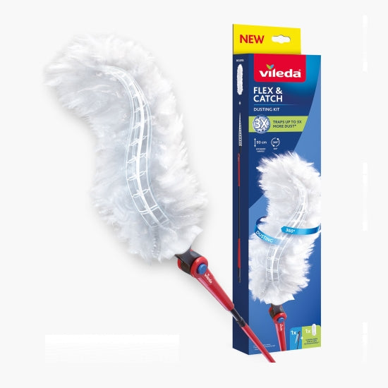 Rezerva pamatuf praf cu maner lung + 1 rezerva, Flex & Catch - Vileda