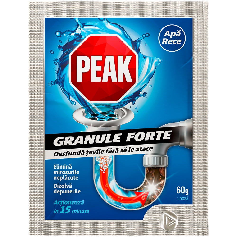 Granule desfundat tevi, cu apa rece, 80g - Peak