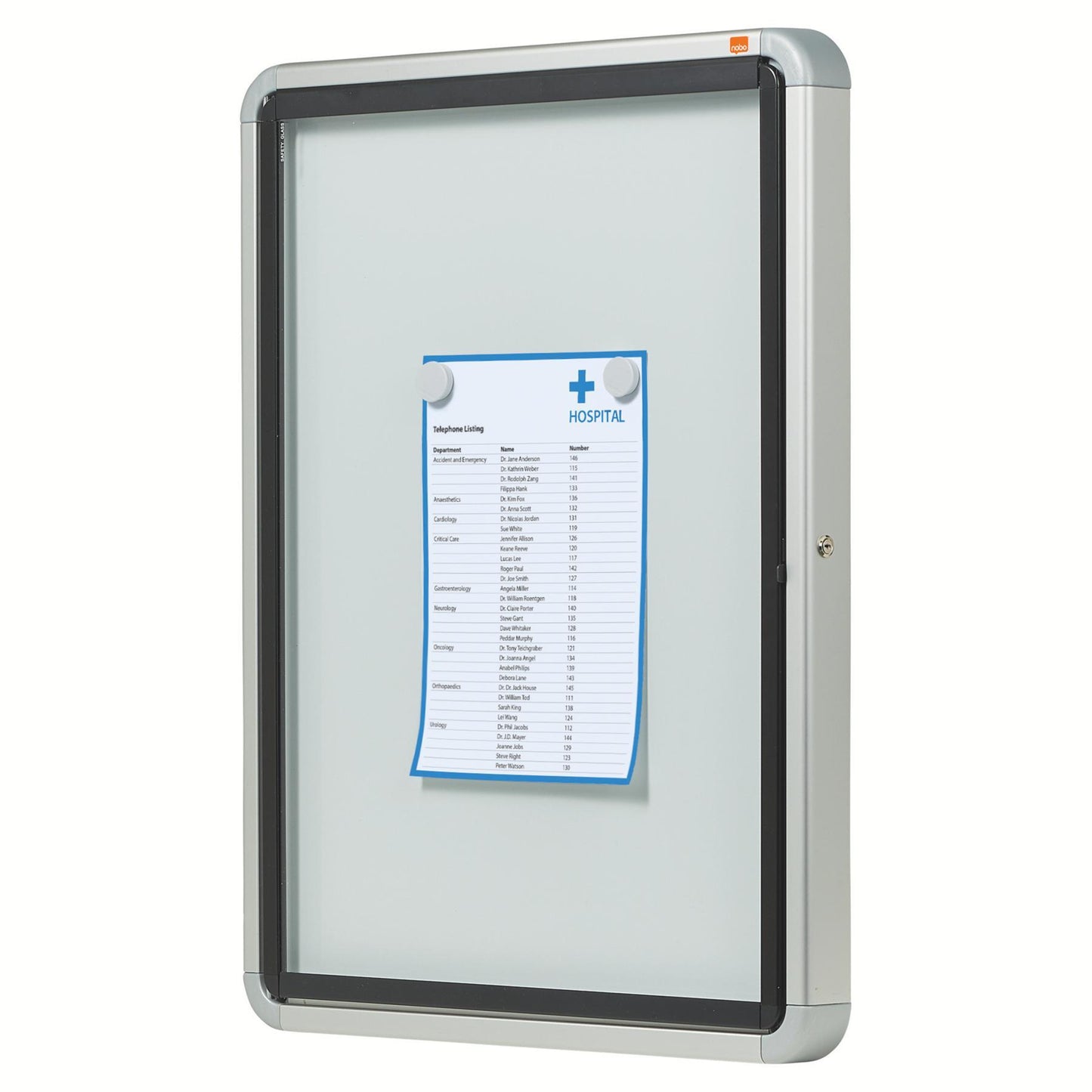 Avizier magnetic 4*A4 carcasa pentru exterior metalica - NOBO