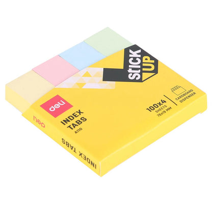 Index adeziv, hartie, 19 x 76 mm, 4 culori, 100 file - Deli