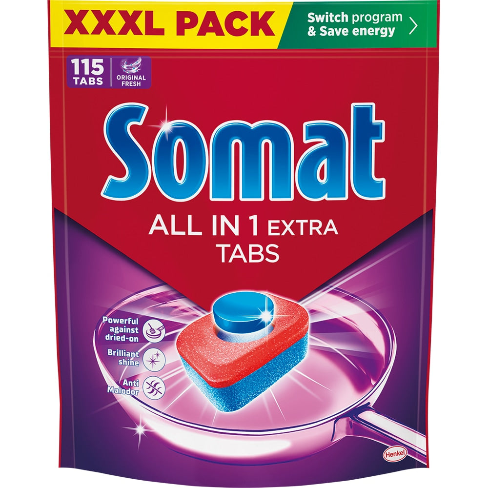 Detergent masina spalat vase, 115 tablete - Somat