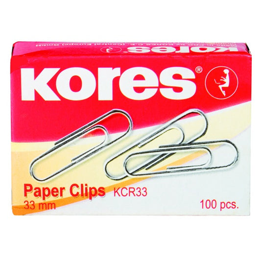 Agrafe metal, 33 mm, 100 buc/cutie - KORES