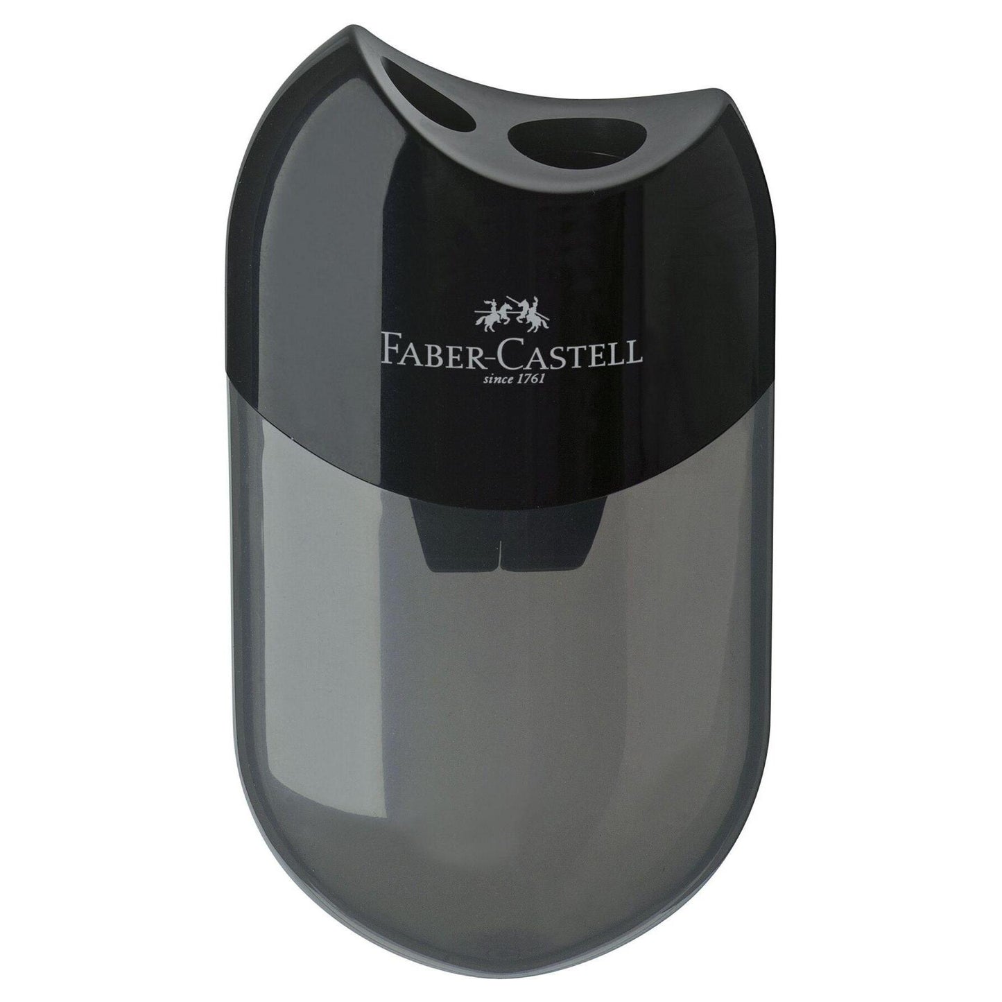 Ascutitoare plastic dubla cu container neagra - FABER CASTELL