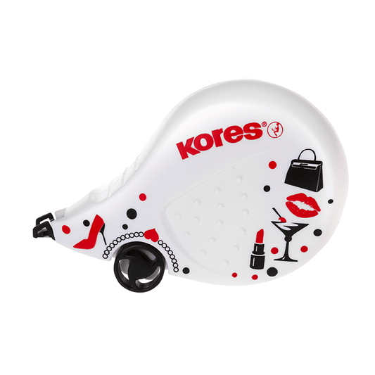 Banda corectoare, 4.2 mm x 8 m - KORES Scooter Black and White