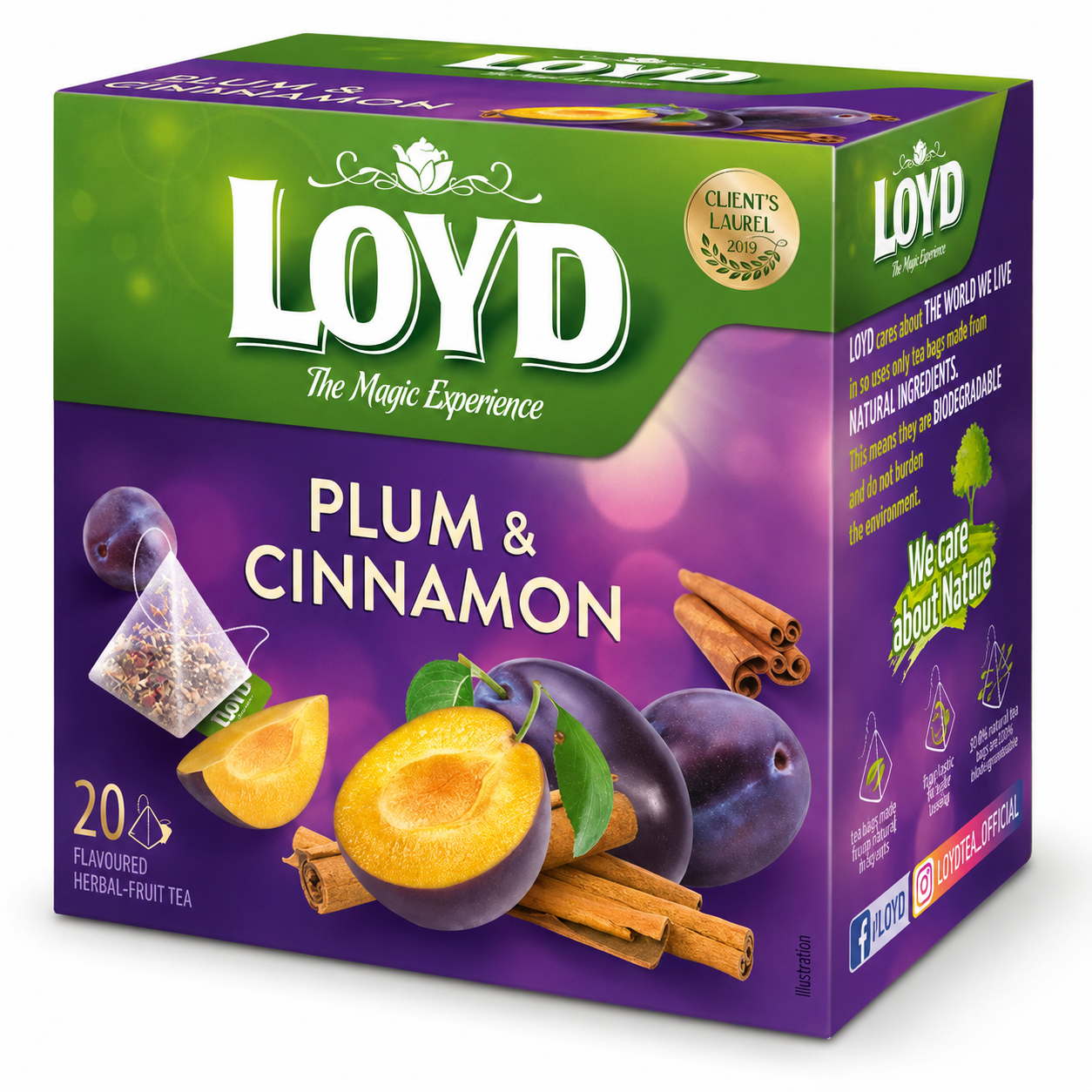 Ceai, pliculete piramidale, 20 plicuri, 40g - Loyd