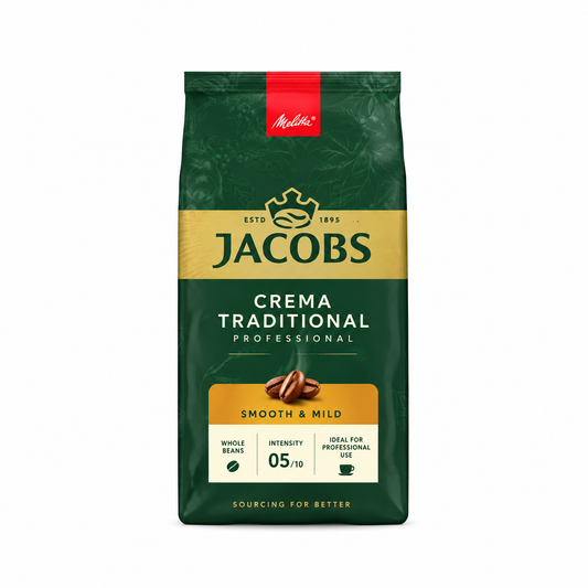 Cafea boabe, 1000 gr - Jacobs Crema Traditional Professional