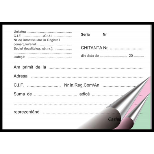 Chitantier, 3 exemplare - A6