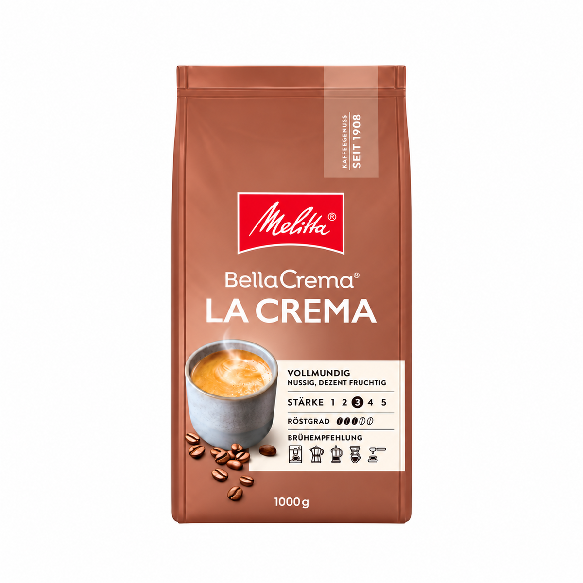 Cafea boabe, 1000 gr - Melitta BellaCrema La Crema