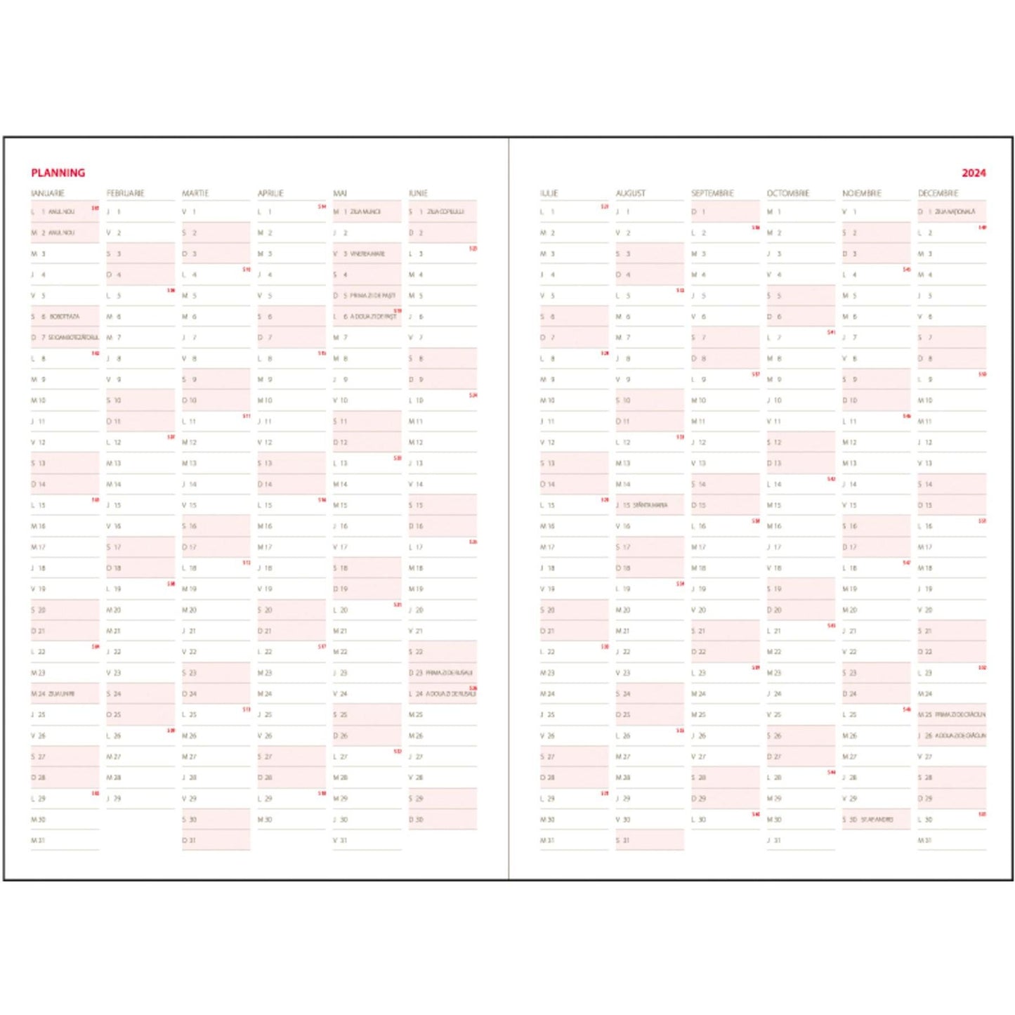 Agenda A5 saptamanala 2026 Avantaj - EGO
