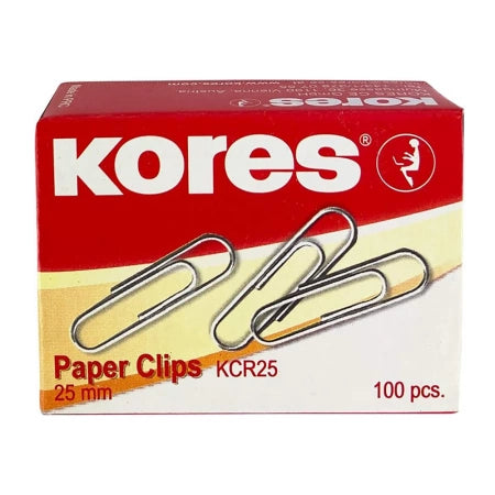 Agrafe metal, 25 mm, 100 buc/cutie - KORES