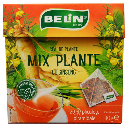 Ceai pliculete piramidale,  20 plicuri, 30g - Belin