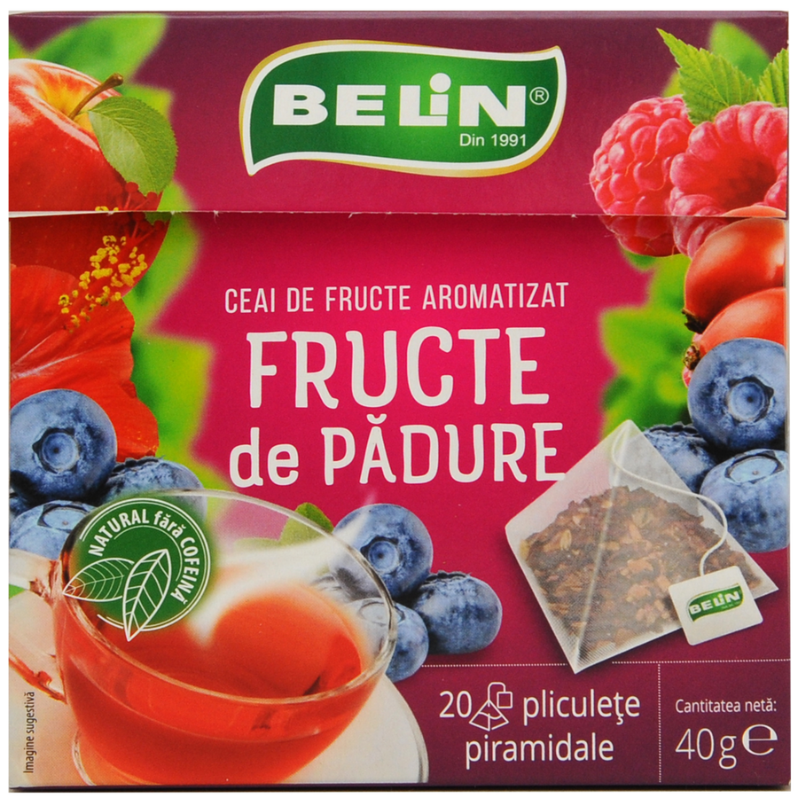 Ceai, pliculete piramidale, 20 plicuri, 40g - Belin
