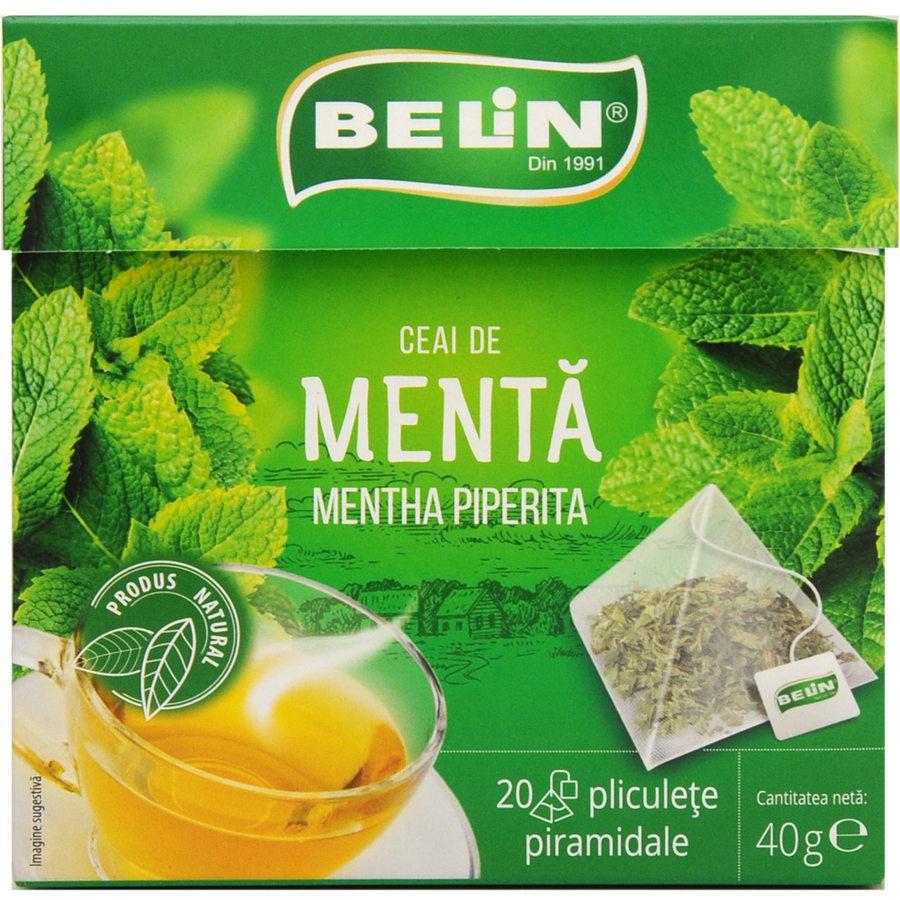 Ceai, pliculete piramidale, 20 plicuri, 40g - Belin