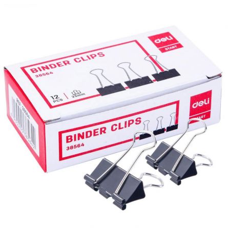 Clips, hartie, 25 mm 12 buc/cutie - DELI