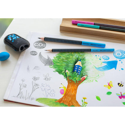 Creion grafit B grip 2001 Two Tone - FABER CASTELL