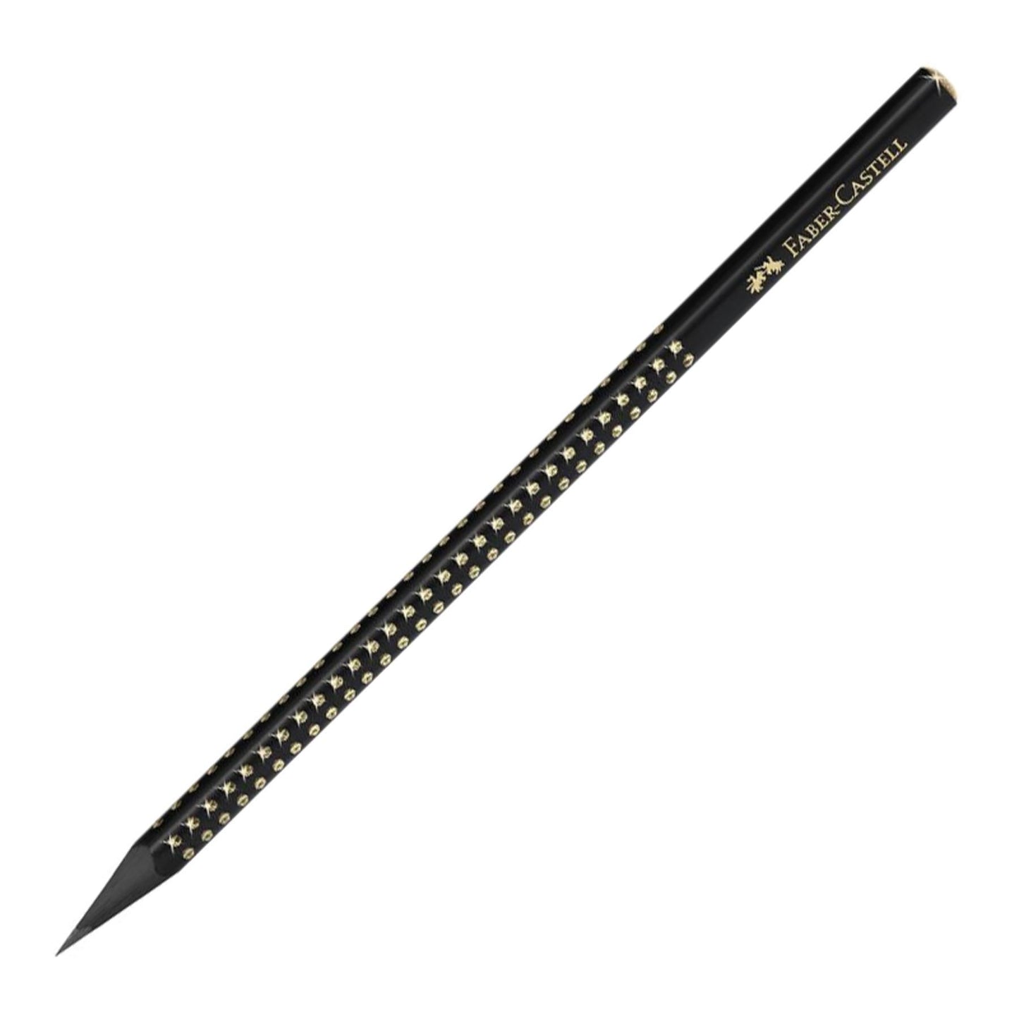 Creion grafit B grip sparkle lemn negru - FABER CASTELL