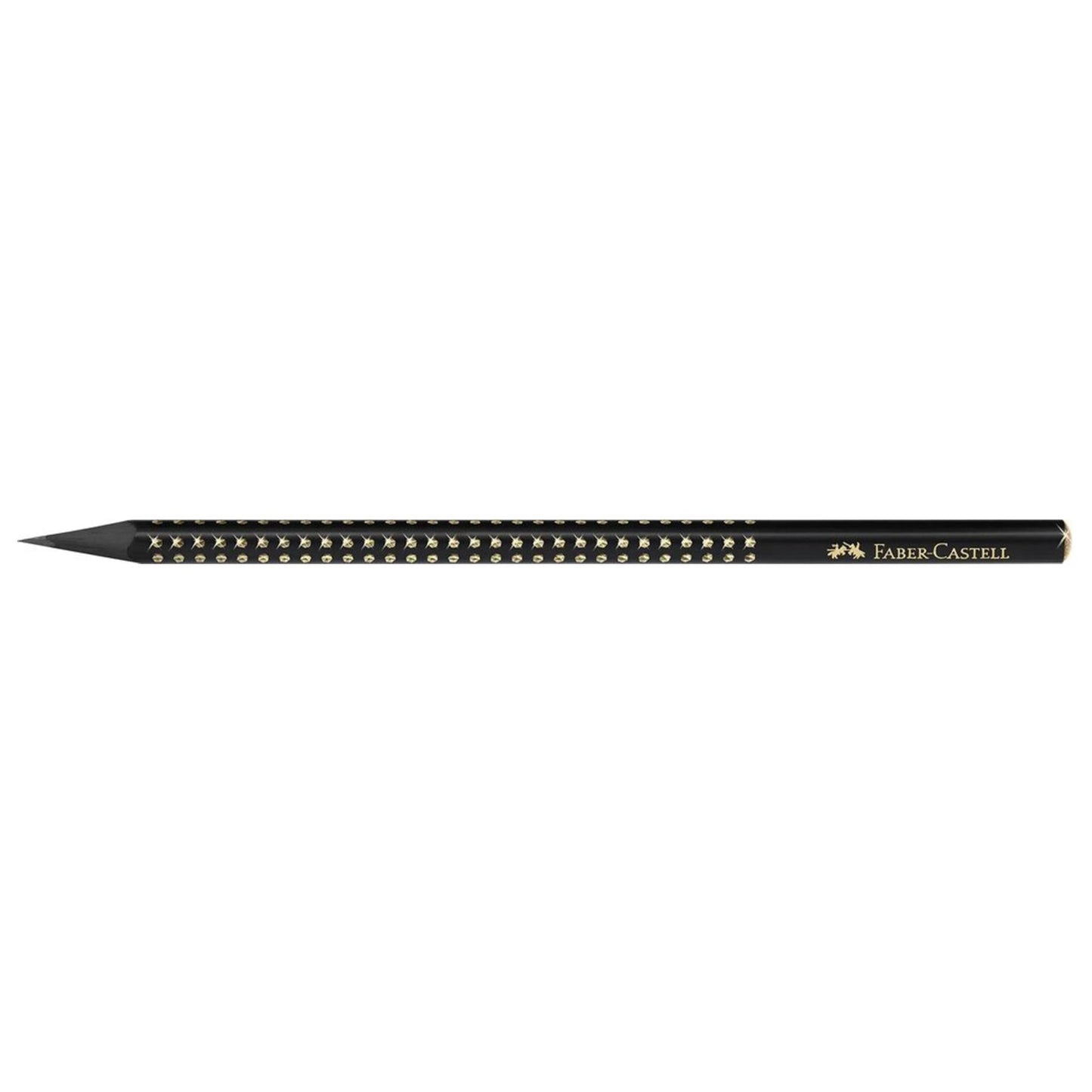 Creion grafit B grip sparkle lemn negru - FABER CASTELL